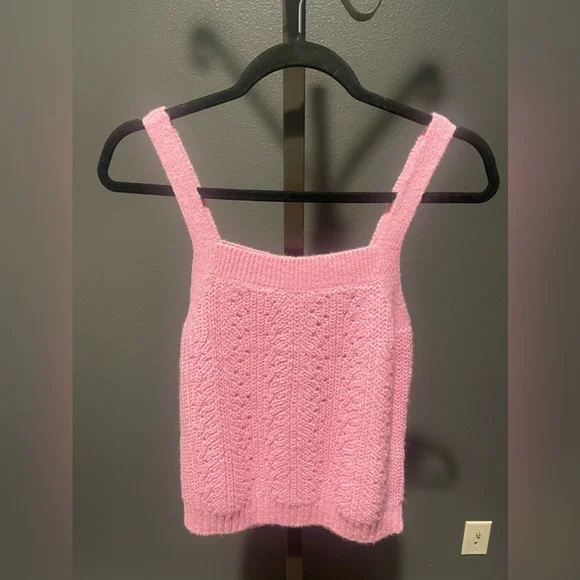 Lilly Pulitzer Pink Cable Knit Button Cardigan with Camisole - Picture 8 of 8